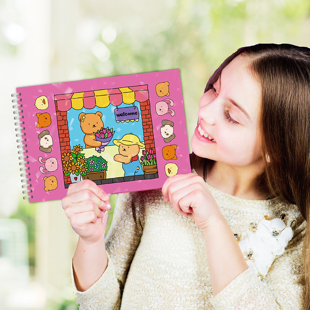 Adorable Bear Coloring Book Se - Sticker Sheet Set recension och pris