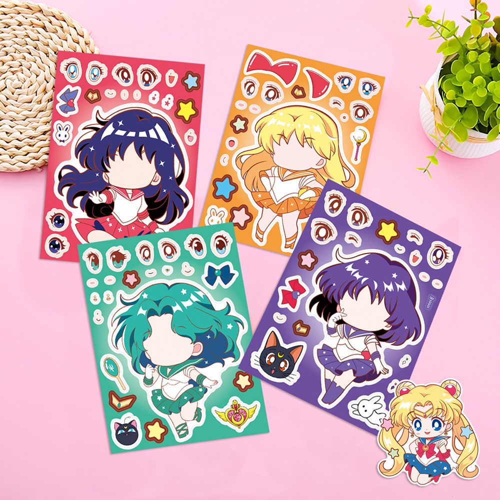 8/16PCS Sailor Moon Face-Chang - Anime Poster Print recension och pris