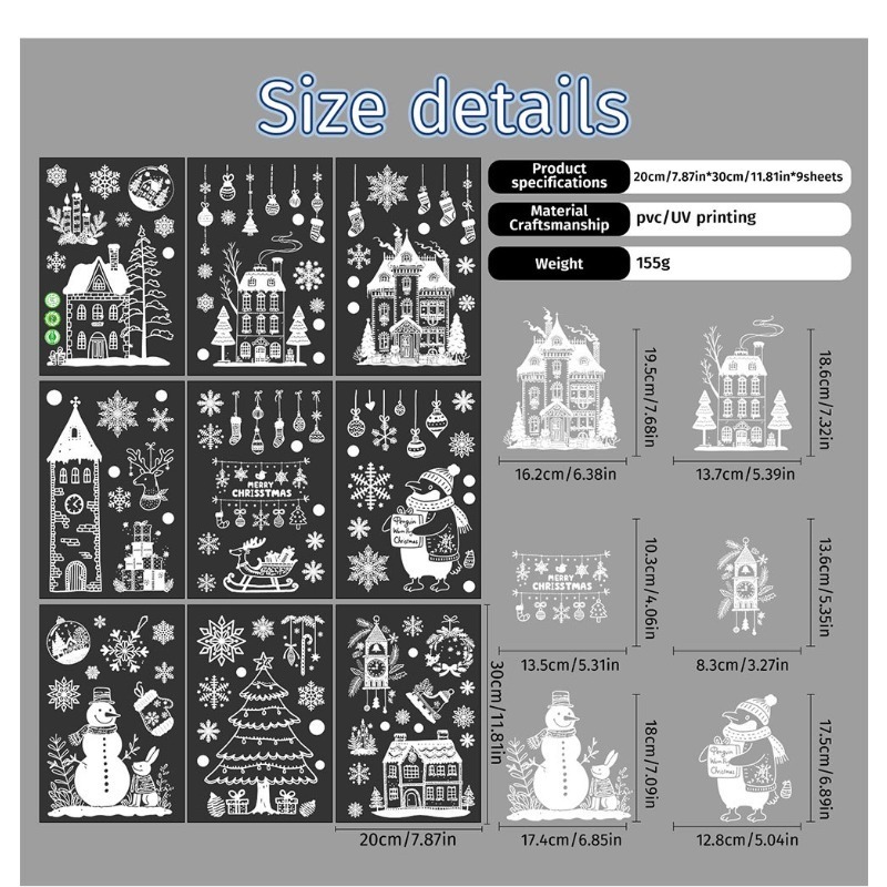9 Sheets/set of New Christmas  - Sticker Sheet Set recension och pris